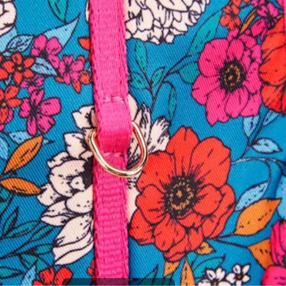 YOULY The Happy-Go-Lucky Pink Butterfly-Print Cat Harness